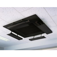 ダイアン・サービス　エアーウィング プロ ブラック 結露防止断熱マット付 省エネ エアコン風よけAW7-021-06BK