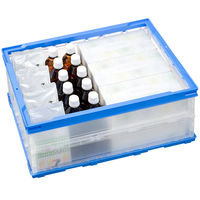 【折りたたみコンテナ】 アスクル 「現場のチカラ」 ペタンコO-30B ブルー 1個  オリジナル