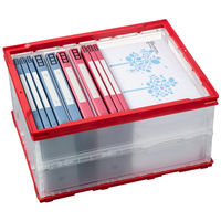 【折りたたみコンテナ】 アスクル 「現場のチカラ」 ペタンコO-40B ピンク 1個  オリジナル