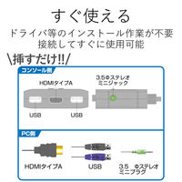 エレコム HDMI対応パソコン切替器　切替用手元スイッチ付/HDMI接続対応　KVM-HDHDU2（直送品）