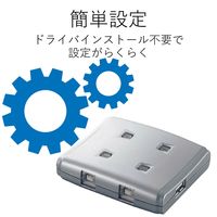 エレコム USB2.0手動切替器 4切替 USS2-W4 1個（直送品）