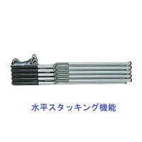 アイリスチトセ 水平スタッキング折りたたみイス 座パッド（座:ビニールレザー 水平スタッキング可能 横連結可能） ブルー 1脚（直送品）