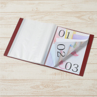 プラス　スーパーエコノミークリアーファイル　A4タテ　40ポケット　レッド　FC-124EL　88432