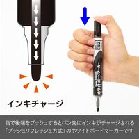 ホワイトボードマーカー ノックル 細字丸芯 黒 ぺんてる