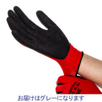 【天然ゴム背抜き手袋】 勝星産業 「現場のチカラ」 KRG-001 グレー M 1袋（5双入）  オリジナル