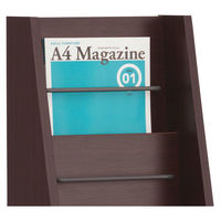 アスクル おもてなしスタイル パンフレットスタンド 1列 ダーク 1台  オリジナル