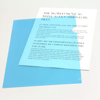 プラス　カラークリアホルダー　A4　1箱(600枚)　ブルー