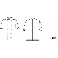 兼用コックシャツ　LL　ブラック　861201-010-LL