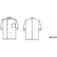 兼用コックシャツ　L　ブラック　861201-010-L