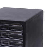 ナカバヤシ　仕切り対応レターケース　A4　浅型3段、深型1段　黒　A4E‐S4B