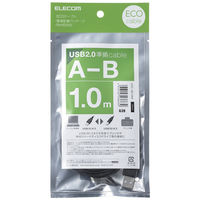 エレコム エコUSB2.0ケーブル A-B 1m U2C-JB10BK 1本（直送品）