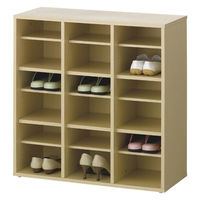アスプルンド 木製スリッパ＆シューズラック 3段3列 幅833×奥行350×高さ841mm shoes rack-3 NA 1台 下駄箱 9人用