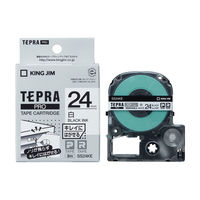テプラ TEPRA PRO【純正】テープ キレイにはがせるラベル 幅24mm 白ラベル(黒文字) SS24KE 1個 キングジム（直送品）