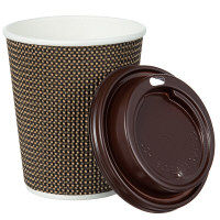 リップルラップカップ 8オンス（240ml）専用フタ 1袋（48個入）ストリックスデザイン 紙コップ