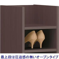 アスクル おもてなしスタイル シューズラック 1列 ダークブラウン 1台  オリジナル