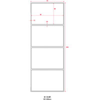 中川製作所 PDラベルB1ヨコ折 弱粘着タイプ PDLー B1Y02 1箱（8000枚：4面×500折×4冊）