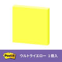 【強粘着】ポストイット 付箋 ふせん ノート 75×75mm ウルトライエロー 1パック(1冊入) スリーエム 654SS-Y