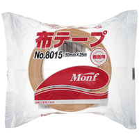 【ガムテープ】 布粘着テープ 0.20mm厚 幅50mm×長さ25m No.8015 黄土 Monf 古藤工業 1箱（30巻入）
