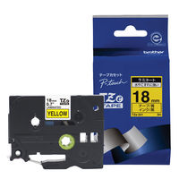 ピータッチ テープ スタンダード 幅18mm 黄ラベル(黒文字) TZe-641V 1セット（5個入） ブラザー