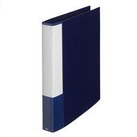 プラス　2リングファイル丸型2穴　A4タテワイド　背幅35mm　スーパーエコノミー　ネイビー　FC-101RW