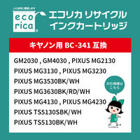 エコリカ　リサイクルインク　ECI-C341XLC-V　BC-341XL対応   1個