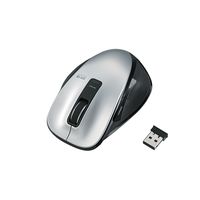 ワイヤレスマウス 無線 2.4GHz 5ボタン ブルーLED M 握りやすい EX-G シルバー M-XG1DBSV エレコム 1個