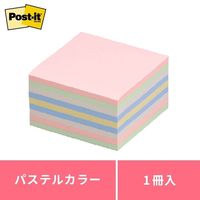 ポストイット 付箋 ふせん 通常粘着 カラーキューブ 75×75mm パステルカラー 1冊 スリーエム CPRP-P-33SE