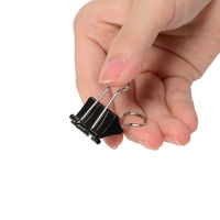 プラス ダブルクリップ 中 黒 CP-104-10PBK 1パック(100個入)（直送品）