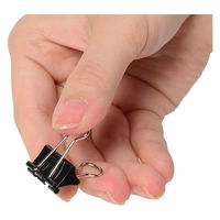 プラス ダブルクリップ 小 黒 CP-105-10PBK 1パック(100個入)（直送品）