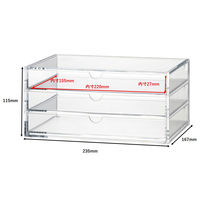 スマイル アクリル収納ケース 3段 741164 1個
