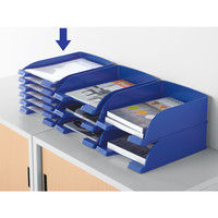 ライツ　レタートレー　スリム　ブルー　A4タテ　5237-10-35