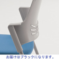 オカムラ VILLAGE VCC1ミーティングチェア ブラック 1脚 スタッキング キャスター付き 幅560mm 座面高440mm