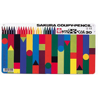サクラクレパス クーピーペンシル30色セット 缶入り 1セット 色鉛筆 FY30