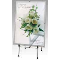 アイリスオーヤマ パネルスタンド（ポスタースタンド) 幅48.4×奥行52.9×高さ103～132cm A1 B1 B2対応 シルバー PNS-1330 １台