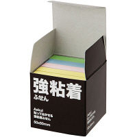 【強粘着】アスクル　強粘着ふせん　50×50mm　パステルカラー　5冊 オリジナル