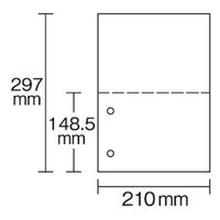小林クリエイト 領収証用紙 A4ミシン目入り 2穴 白色 無地 1箱（500枚入）