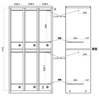 スマイル 更衣室ロッカー OAスチールロッカー 3連2段6人用 シリンダー錠 グレー 幅900×奥行515×高さ1790mm 1台（3梱包）
