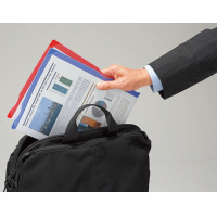 キングジム　スーパーハードホルダー透明（マチ付）　Ａ４タテ　青　７５８Ｔアオ　５枚