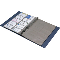 キングジム　名刺ホルダー　A430穴　ヨコ入　500名用　青　39W　1パック（5冊入）