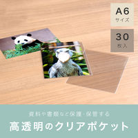 セキセイ　クリアポケット　A6（148×105mm）　AZ-540　1箱（300枚：30枚入×10袋）
