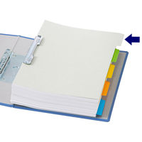 カラーインデックス単色　A4タテ　2穴　グレー　1山目　10枚　アスクル  オリジナル