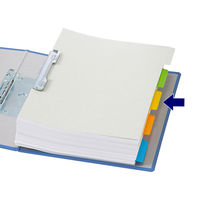 カラーインデックス単色　A4タテ　2穴　黄　3山目　10枚　アスクル  オリジナル