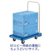 【台車】 アスクル 「現場のチカラ」 樹脂製音の静かな折りたたみ台車100kg ブルー 1台  オリジナル