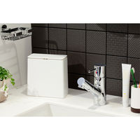 ideaco TUBELOR mini flap（チューブラーミニフラップ） ブラック 1個 1.4L プッシュペール ふた付ゴミ箱 スリム卓上サイズ