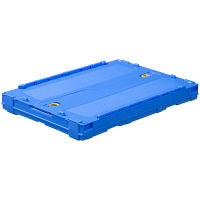 【折りたたみコンテナ】 アスクル 「現場のチカラ」 ペタンコC-30B ブルー 1セット（100個：5個入×20箱）  オリジナル