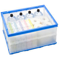 【折りたたみコンテナ】 アスクル 「現場のチカラ」 ペタンコO-50B ブルー 1セット（100個：5個入×20箱）  オリジナル