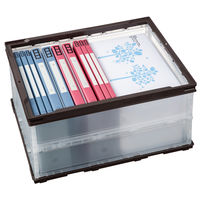 【折りたたみコンテナ】 アスクル 「現場のチカラ」 ペタンコO-40B ブラウン 1セット（100個：5個入×20箱）  オリジナル