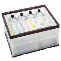 【折りたたみコンテナ】 アスクル 「現場のチカラ」 ペタンコO-50B ブラウン 1セット（100個：5個入×20箱）  オリジナル