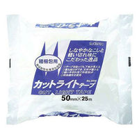 マクセル スリオンテック カットライトテープ No.3460 0.12mm厚 幅50mm×長さ25m 白（半透明） 1セット（5巻：1巻×5）