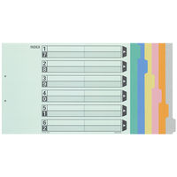 コクヨ カラー仕切カード（ファイル用） A3ヨコ 2穴 6山見出し 1袋（10組） シキ-113